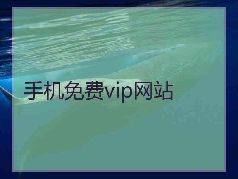 手机免费vip网站