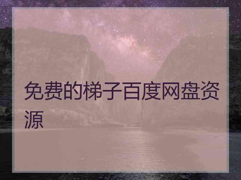 免费的梯子百度网盘资源