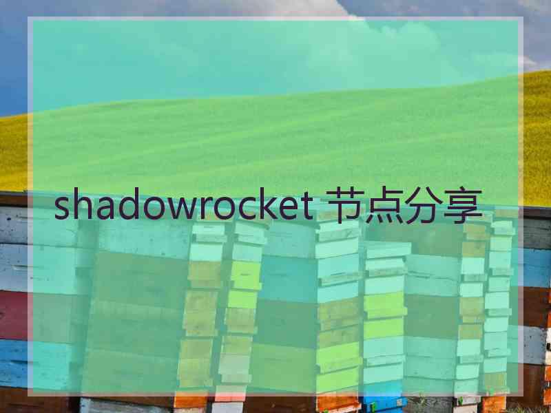 shadowrocket 节点分享