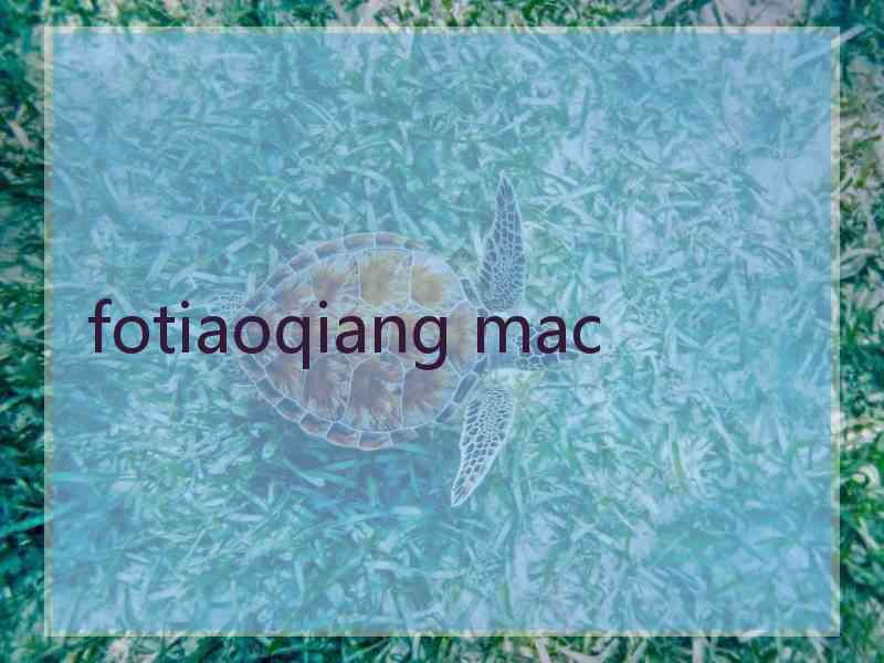 fotiaoqiang mac