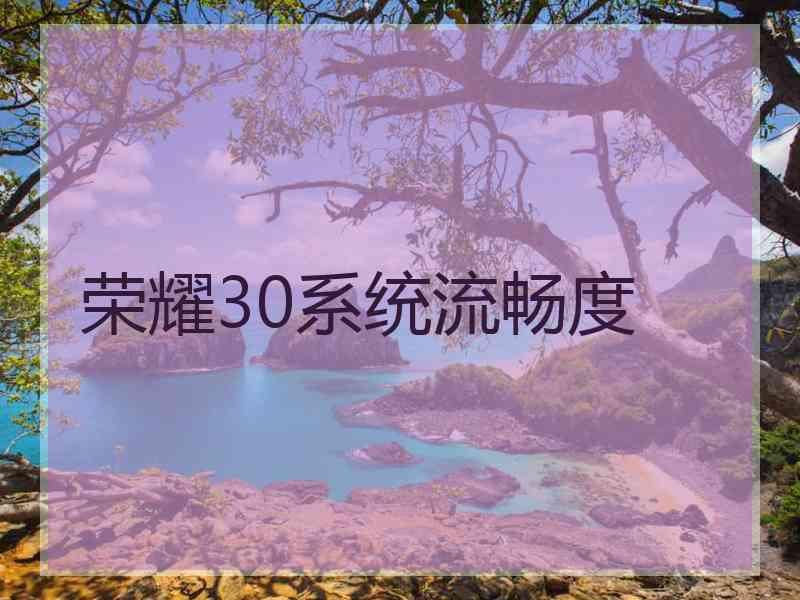 荣耀30系统流畅度