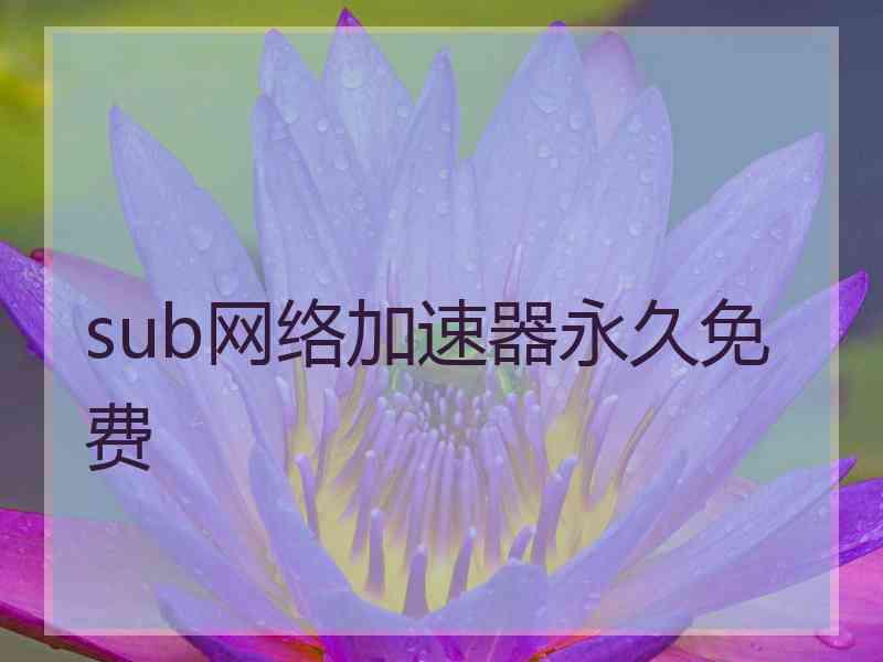 sub网络加速器永久免费