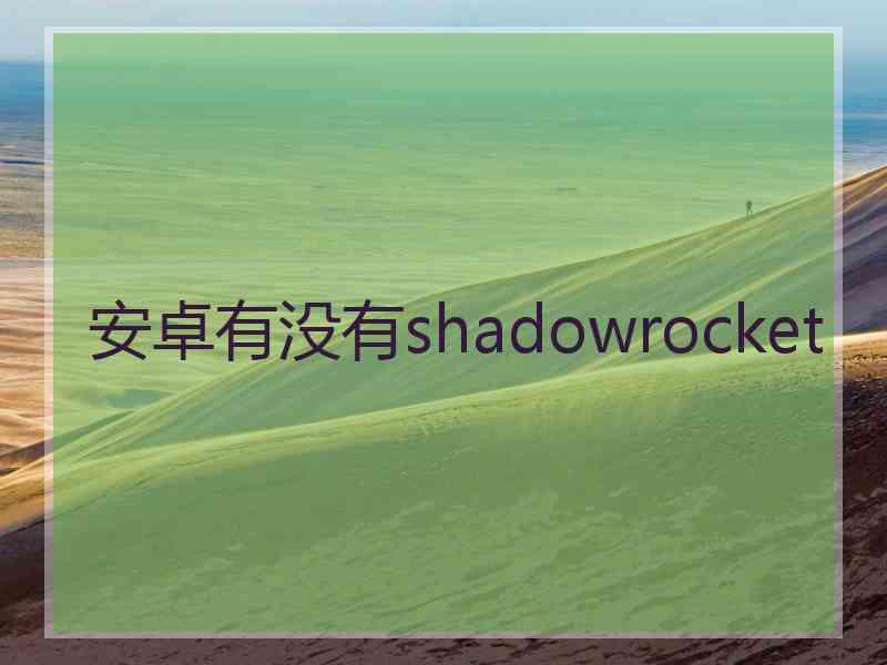 安卓有没有shadowrocket