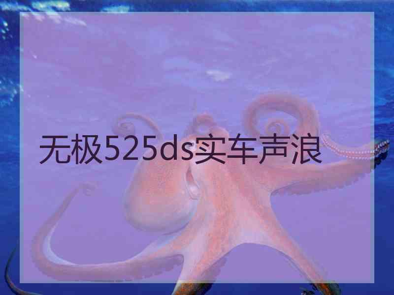 无极525ds实车声浪