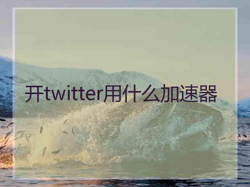 开twitter用什么加速器