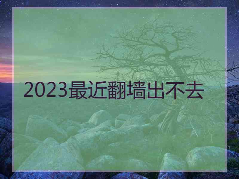 2023最近翻墙出不去