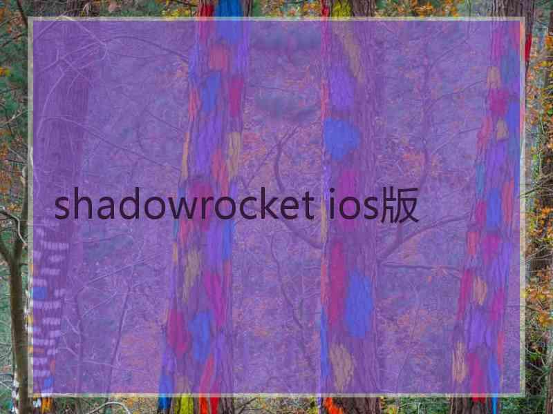 shadowrocket ios版