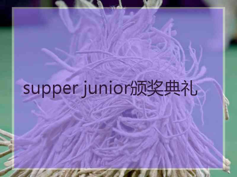 supper junior颁奖典礼