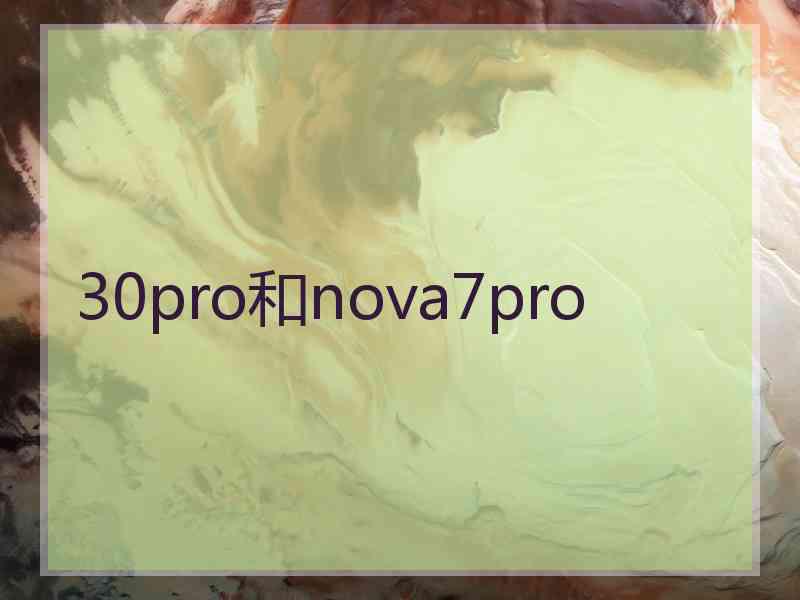 30pro和nova7pro