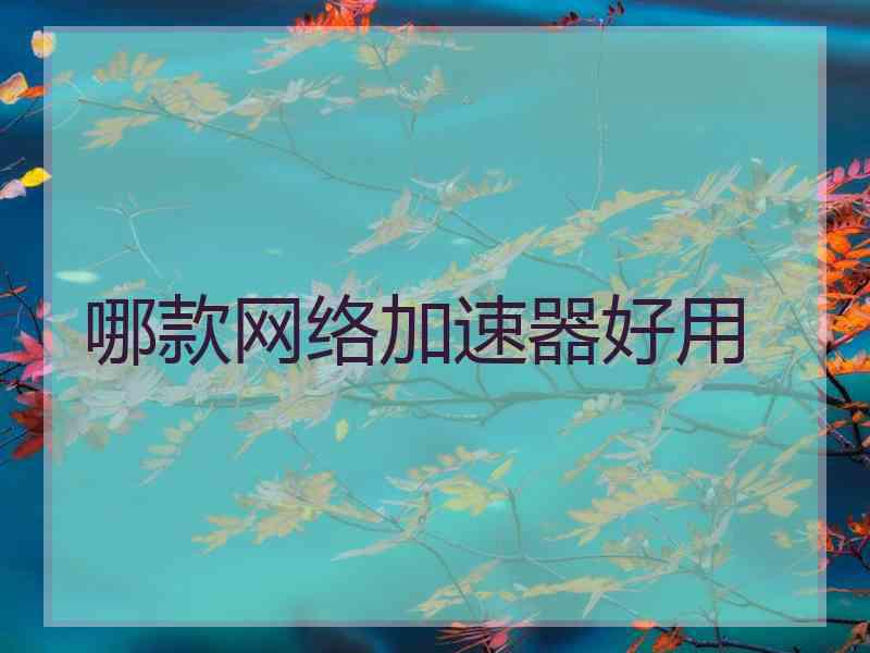 哪款网络加速器好用