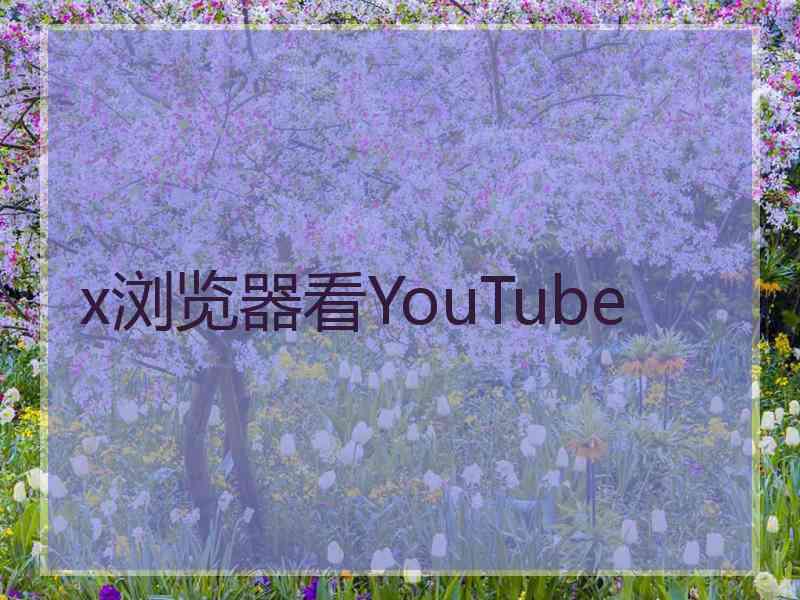 x浏览器看YouTube