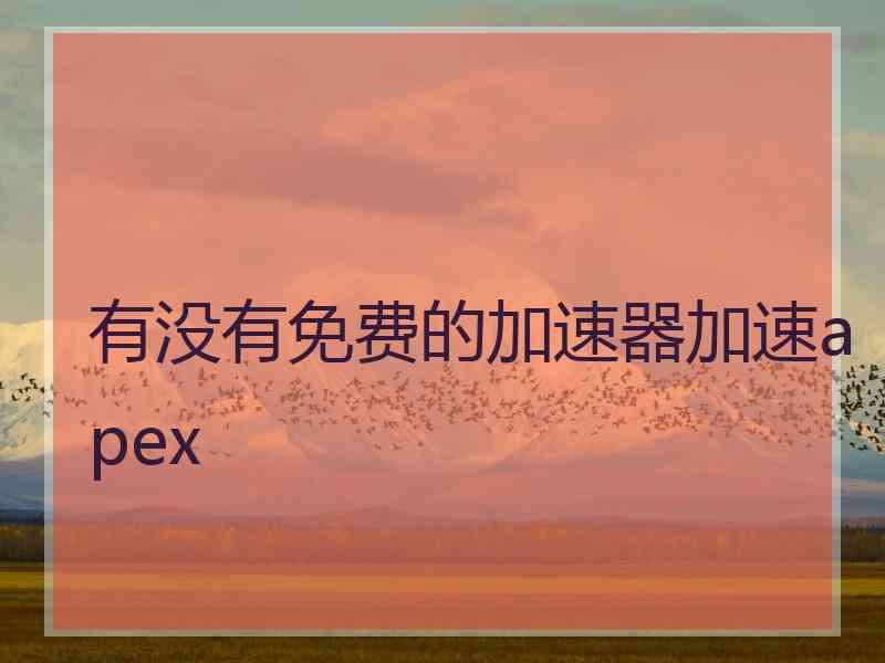 有没有免费的加速器加速apex