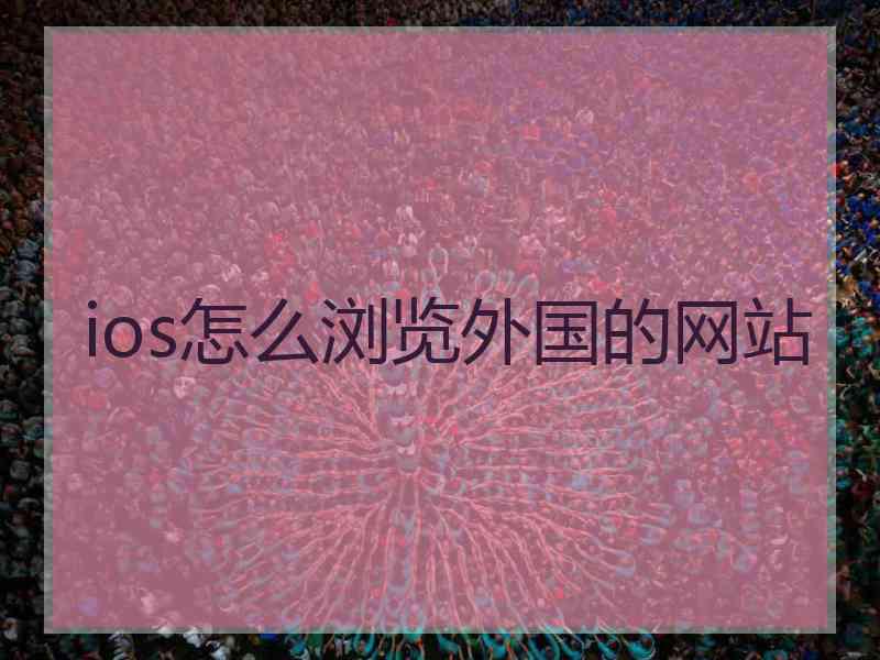 ios怎么浏览外国的网站