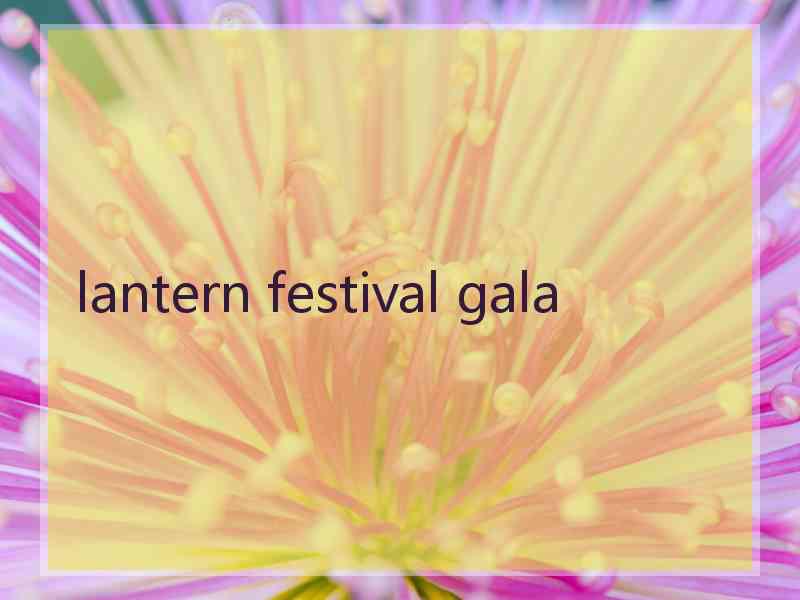 lantern festival gala