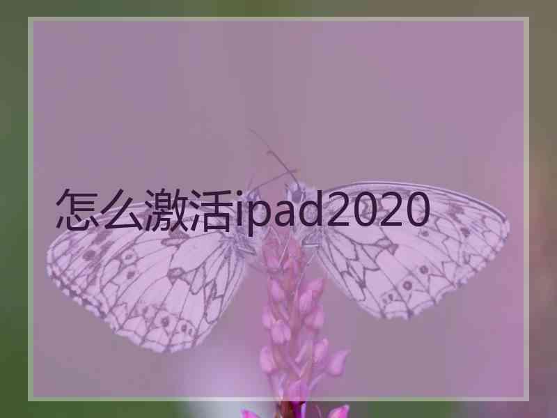 怎么激活ipad2020