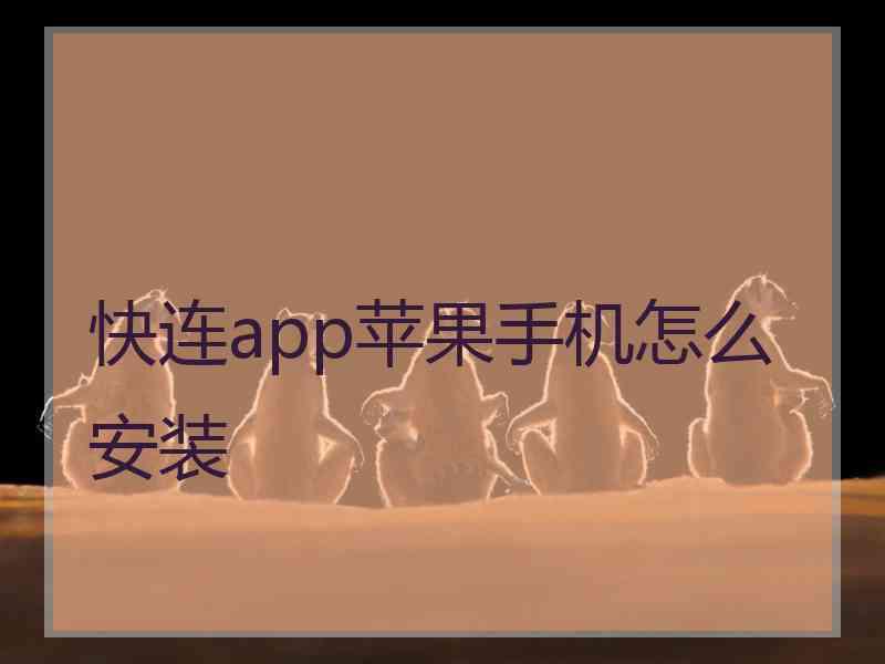 快连app苹果手机怎么安装