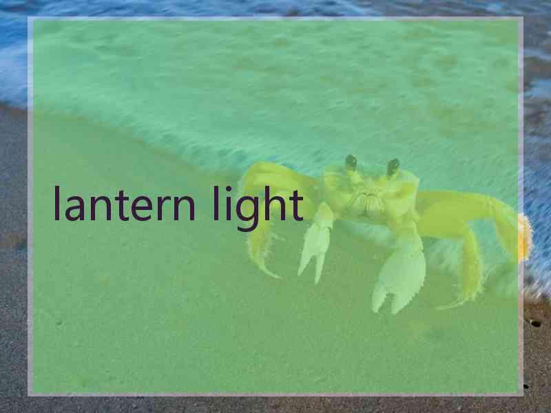 lantern light