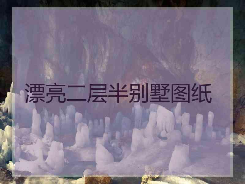 漂亮二层半别墅图纸