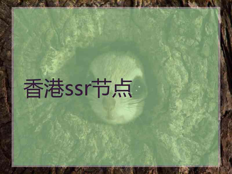 香港ssr节点