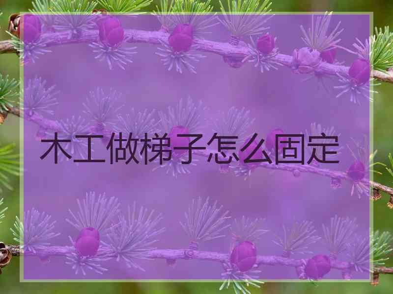 木工做梯子怎么固定