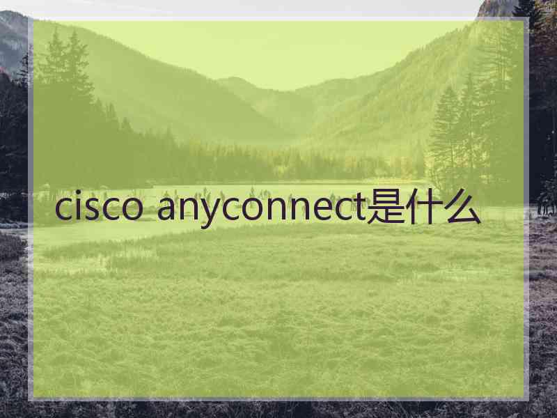 cisco anyconnect是什么