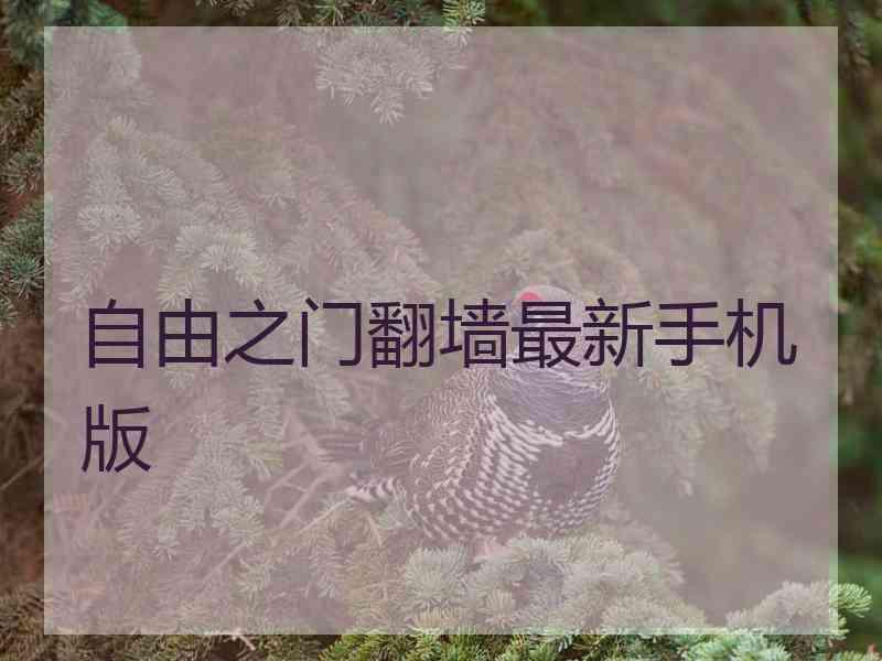 自由之门翻墙最新手机版