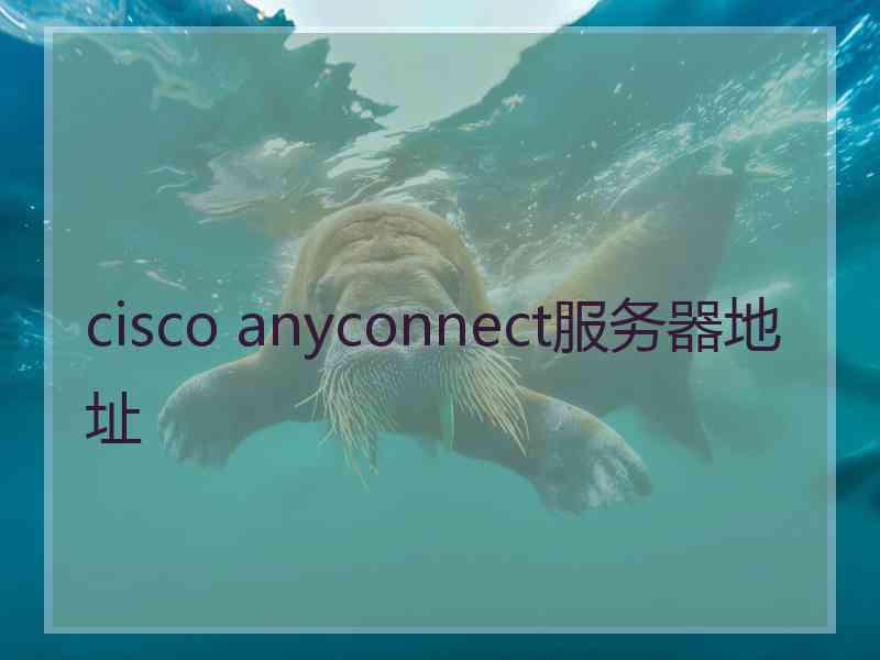 cisco anyconnect服务器地址