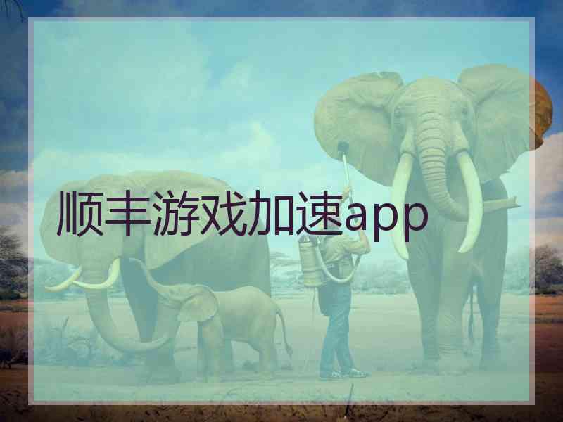 顺丰游戏加速app