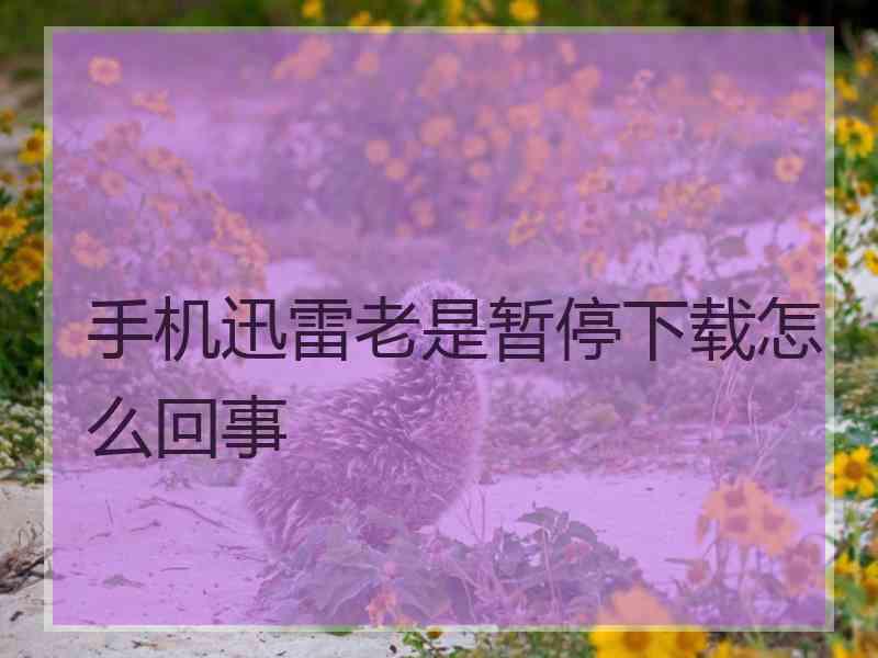 手机迅雷老是暂停下载怎么回事