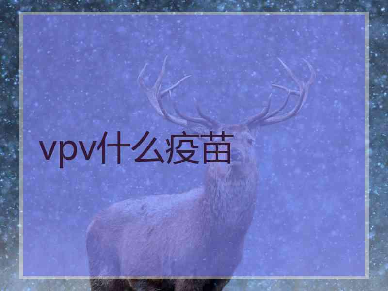 vpv什么疫苗