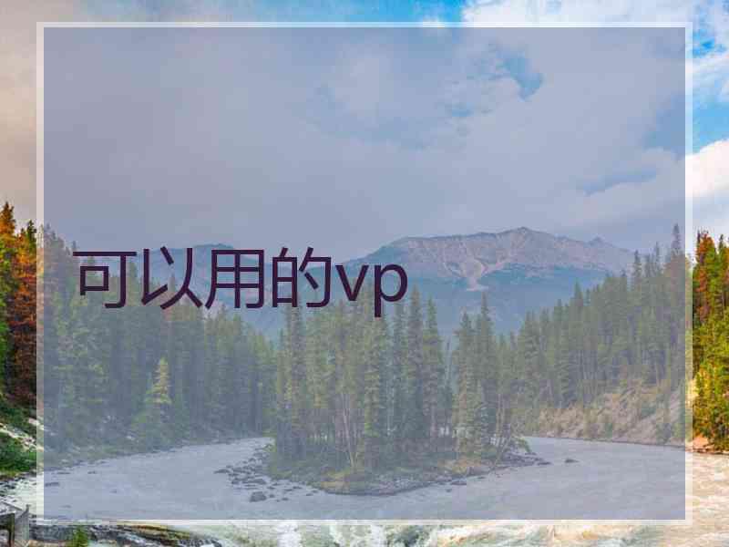 可以用的vp