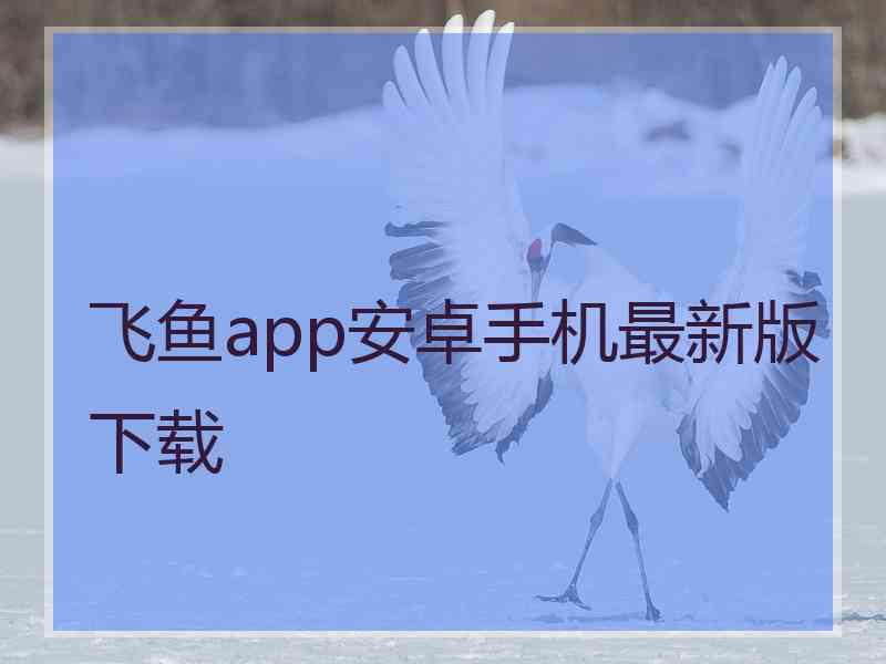 飞鱼app安卓手机最新版下载