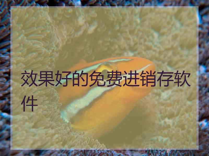 效果好的免费进销存软件