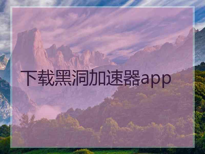 下载黑洞加速器app