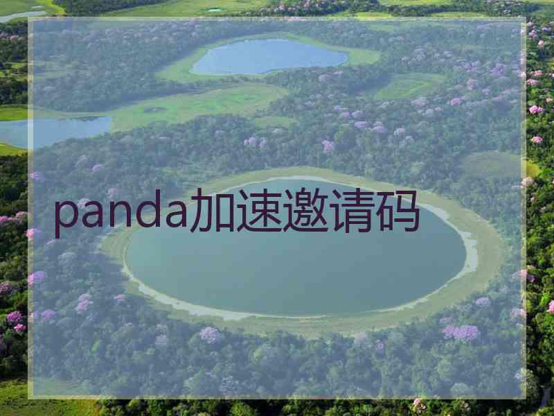 panda加速邀请码