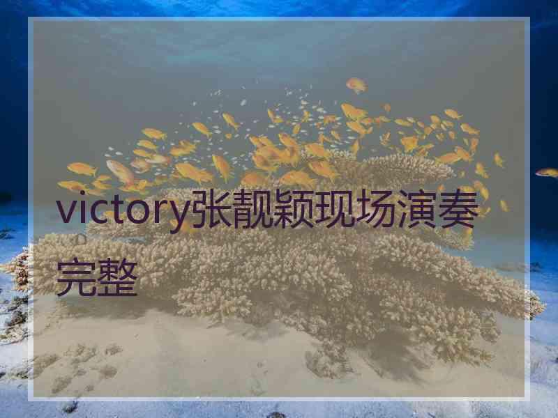 victory张靓颖现场演奏完整