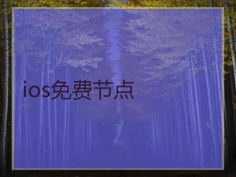 ios免费节点