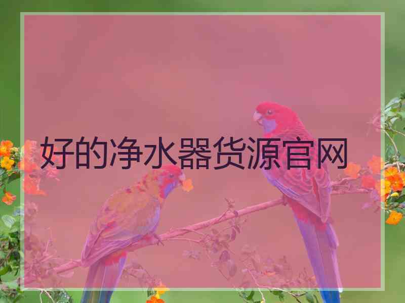 好的净水器货源官网