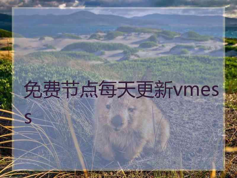 免费节点每天更新vmess