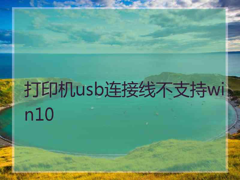 打印机usb连接线不支持win10