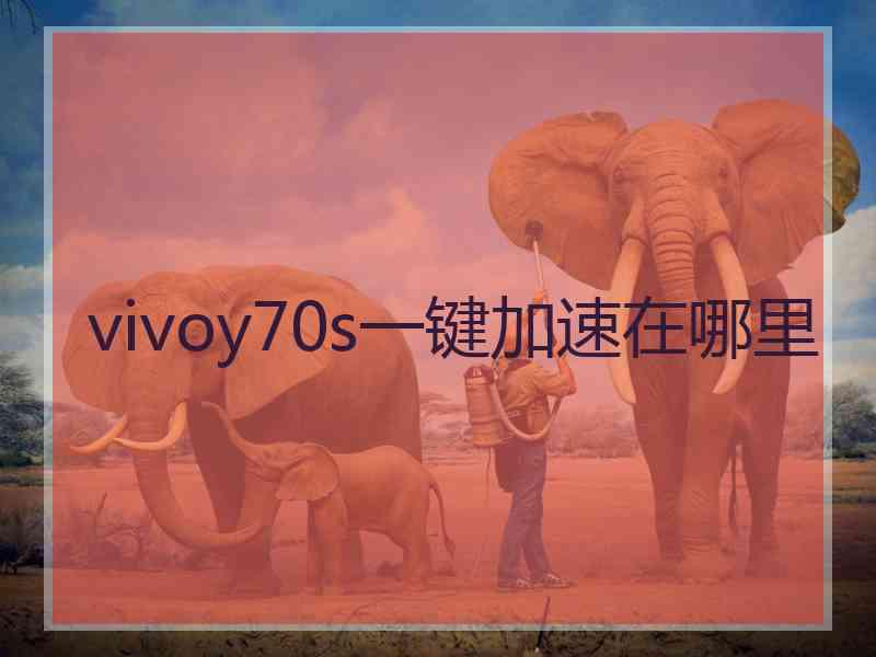 vivoy70s一键加速在哪里