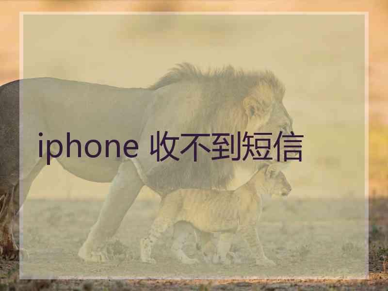 iphone 收不到短信