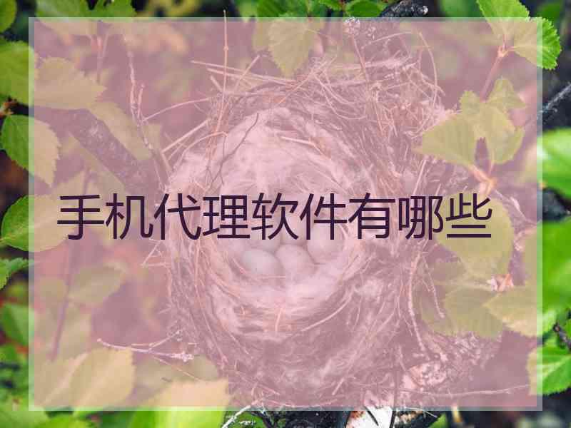 手机代理软件有哪些