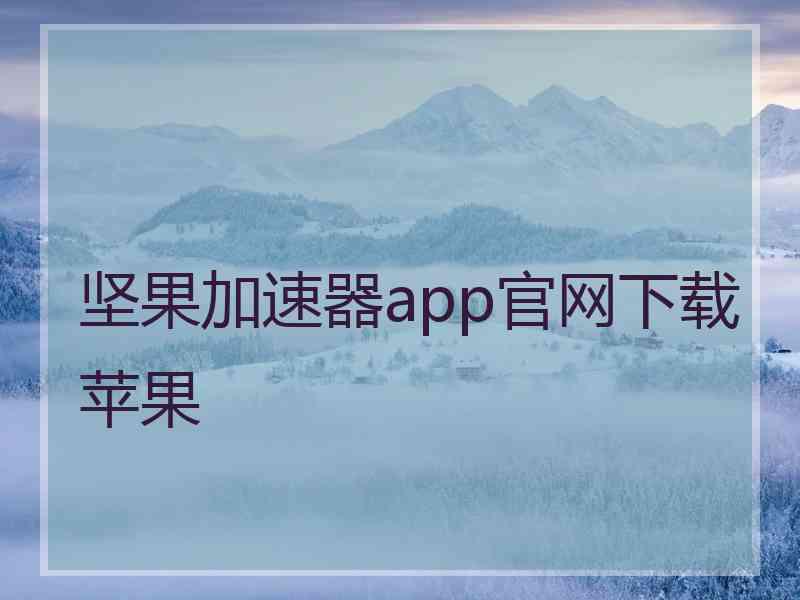 坚果加速器app官网下载苹果