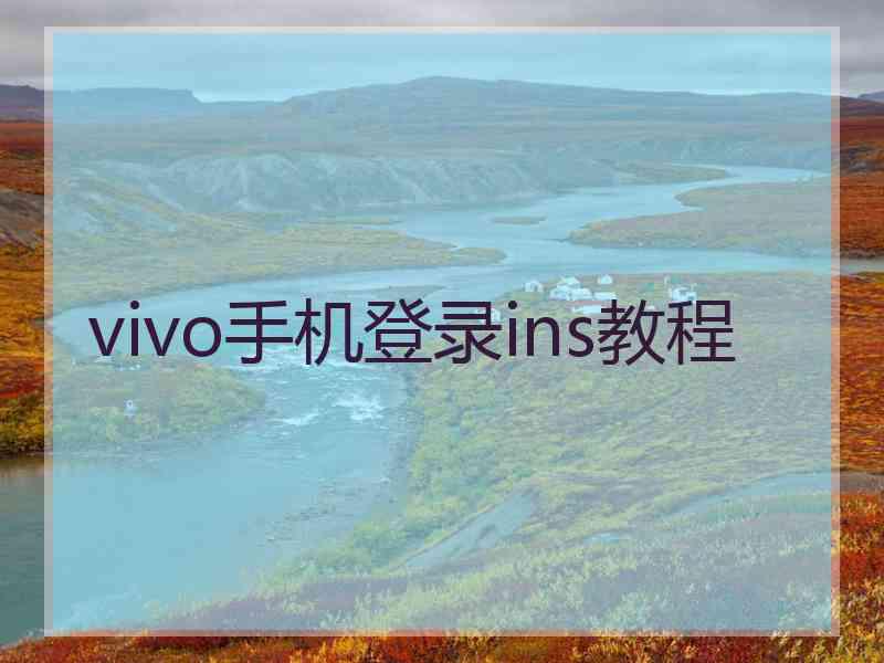 vivo手机登录ins教程