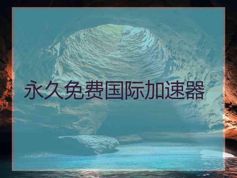 永久免费国际加速器