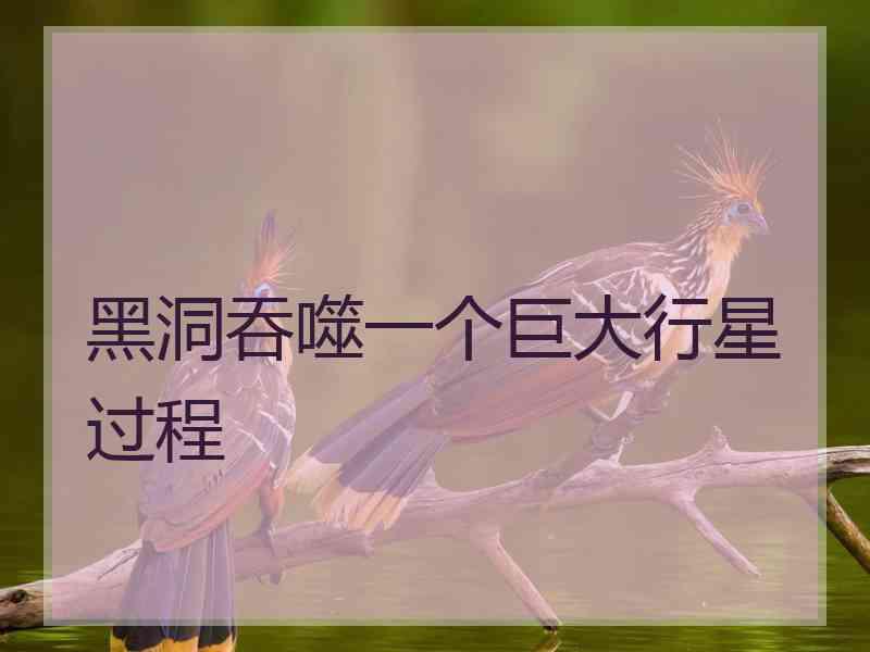 黑洞吞噬一个巨大行星过程