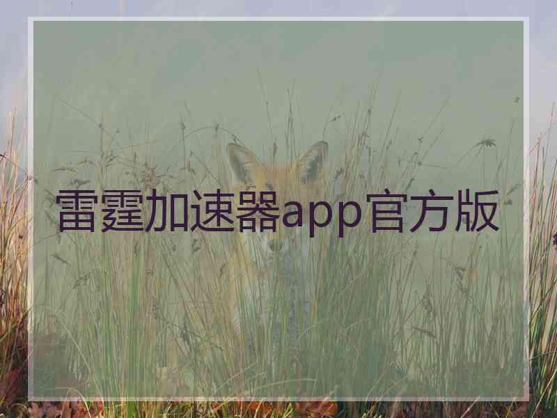 雷霆加速器app官方版