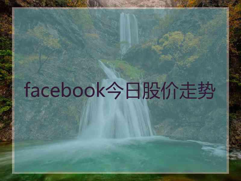 facebook今日股价走势