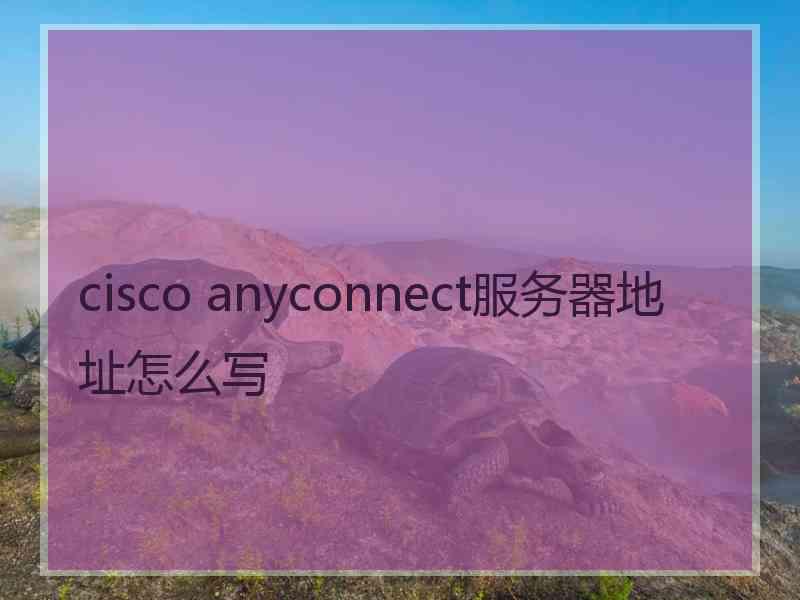 cisco anyconnect服务器地址怎么写